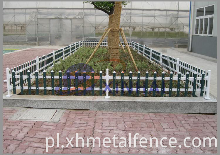 Gorąca sprzedaż Nowoczesna design White Stael Podszewka Pvc Pvc Pokatowane ogrodzenie ogrodowe do trawy trawnik